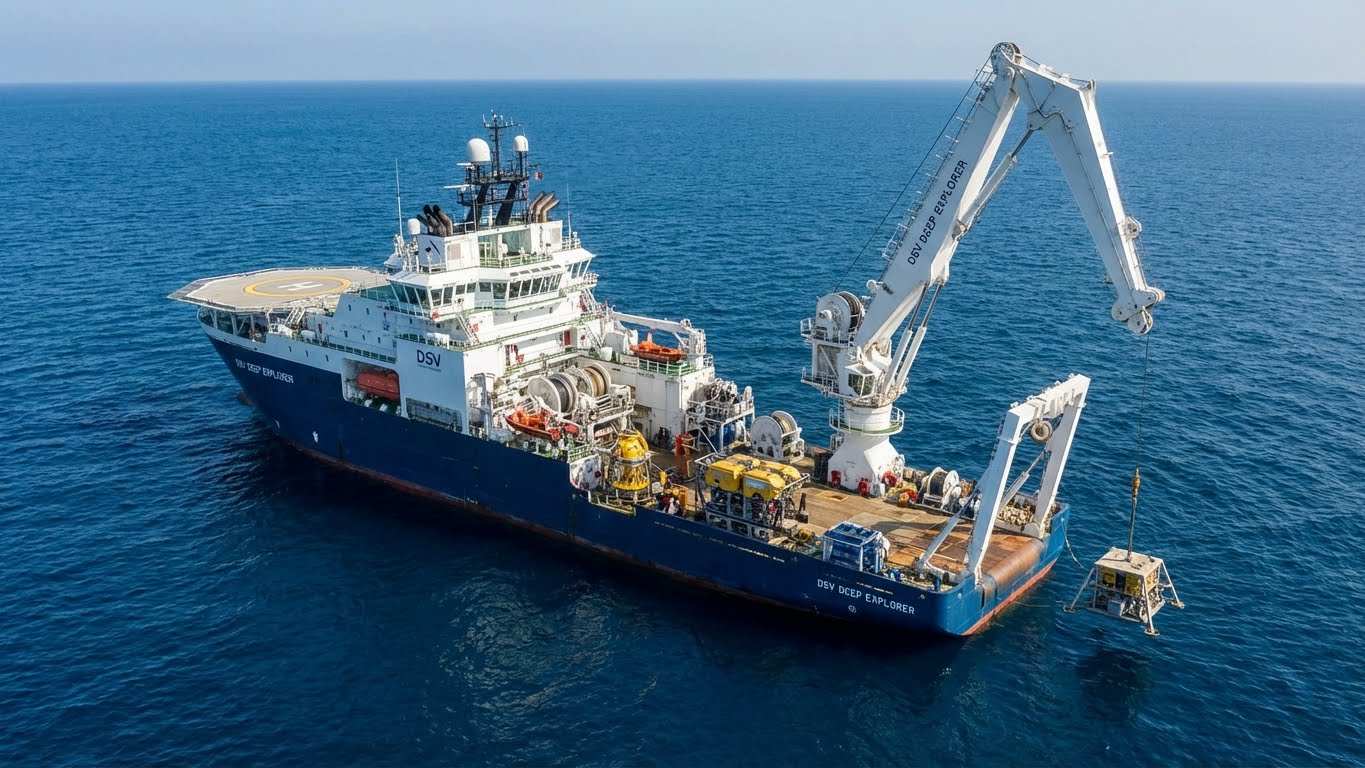 DSV Deep Explorer - Diving Support Vessel under Denmark flag