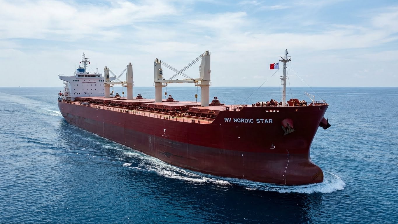 MV Nordic Star - Bulk Carrier 82,000 DWT sailing under Malta flag